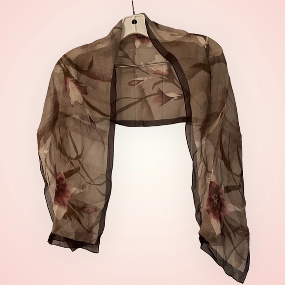 Bill Blass Vintage Floral Scarf - Picture 1 of 2